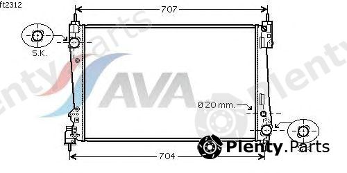  AVA QUALITY COOLING part FT2312 Radiator, engine cooling