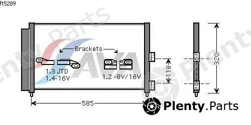  AVA QUALITY COOLING part FT5289 Condenser, air conditioning