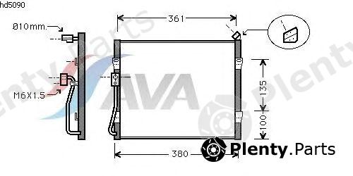  AVA QUALITY COOLING part HD5090 Condenser, air conditioning
