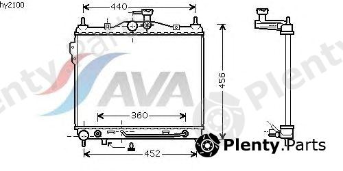 AVA QUALITY COOLING part HY2100 Radiator, engine cooling