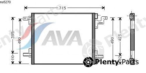  AVA QUALITY COOLING part MS5270 Condenser, air conditioning