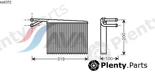  AVA QUALITY COOLING part MS6372 Heat Exchanger, interior heating