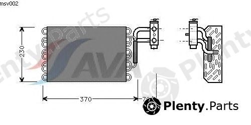  AVA QUALITY COOLING part MSV002 Evaporator, air conditioning