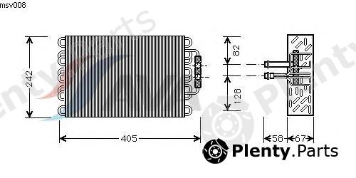  AVA QUALITY COOLING part MSV008 Evaporator, air conditioning