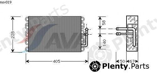  AVA QUALITY COOLING part MSV019 Evaporator, air conditioning