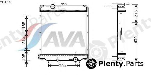  AVA QUALITY COOLING part MT2014 Radiator, engine cooling