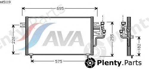  AVA QUALITY COOLING part MT5119 Condenser, air conditioning