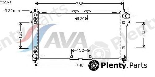  AVA QUALITY COOLING part MZ2074 Radiator, engine cooling