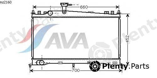  AVA QUALITY COOLING part MZ2160 Radiator, engine cooling