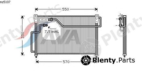  AVA QUALITY COOLING part MZ5107 Condenser, air conditioning