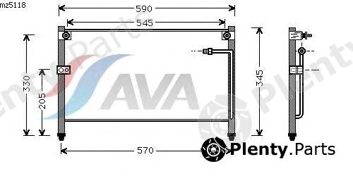  AVA QUALITY COOLING part MZ5118 Condenser, air conditioning
