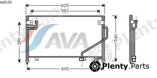 AVA QUALITY COOLING part MZ5120 Condenser, air conditioning