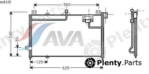  AVA QUALITY COOLING part MZ5125 Condenser, air conditioning