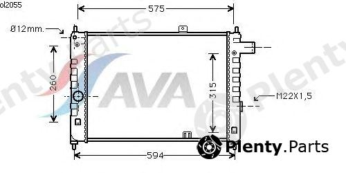  AVA QUALITY COOLING part OL2055 Radiator, engine cooling