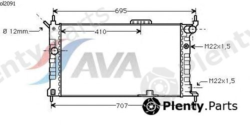  AVA QUALITY COOLING part OL2091 Radiator, engine cooling
