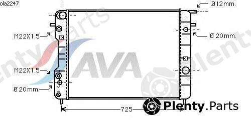  AVA QUALITY COOLING part OLA2247 Radiator, engine cooling