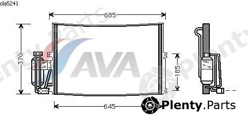  AVA QUALITY COOLING part OLA5241 Condenser, air conditioning