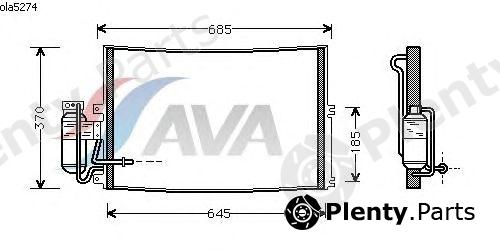  AVA QUALITY COOLING part OLA5274 Condenser, air conditioning