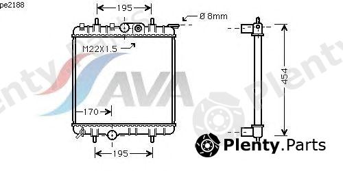  AVA QUALITY COOLING part PE2188 Radiator, engine cooling