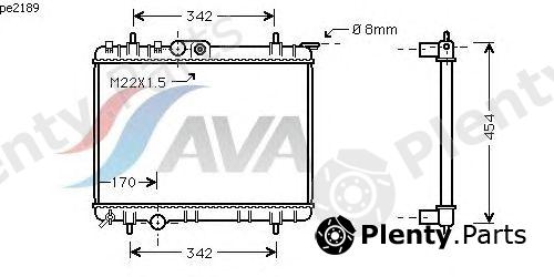  AVA QUALITY COOLING part PE2189 Radiator, engine cooling