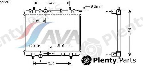 AVA QUALITY COOLING part PE2212 Radiator, engine cooling