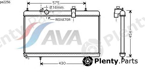  AVA QUALITY COOLING part PE2256 Radiator, engine cooling