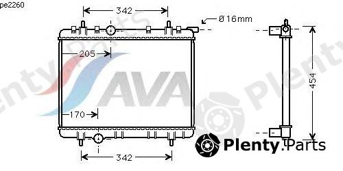  AVA QUALITY COOLING part PE2260 Radiator, engine cooling