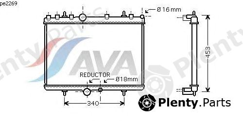  AVA QUALITY COOLING part PE2269 Radiator, engine cooling