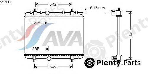  AVA QUALITY COOLING part PE2330 Radiator, engine cooling
