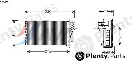  AVA QUALITY COOLING part PE6199 Heat Exchanger, interior heating