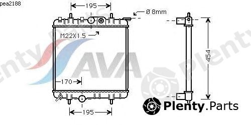  AVA QUALITY COOLING part PEA2188 Radiator, engine cooling