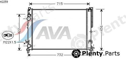  AVA QUALITY COOLING part RT2259 Radiator, engine cooling