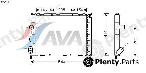  AVA QUALITY COOLING part RT2267 Radiator, engine cooling