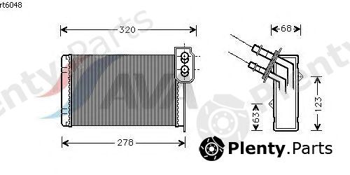 AVA QUALITY COOLING part RT6048 Heat Exchanger, interior heating