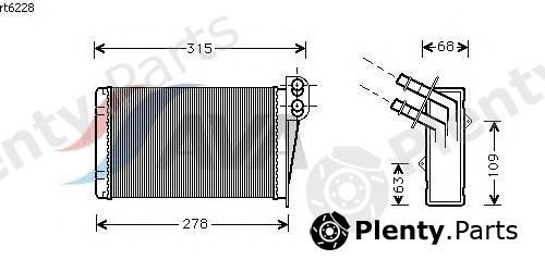  AVA QUALITY COOLING part RT6228 Heat Exchanger, interior heating