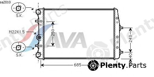  AVA QUALITY COOLING part SA2010 Radiator, engine cooling