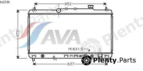  AVA QUALITY COOLING part TO2236 Radiator, engine cooling