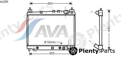  AVA QUALITY COOLING part TO2259 Radiator, engine cooling
