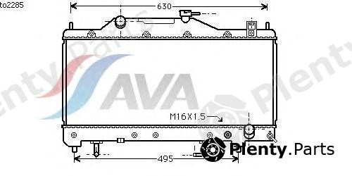  AVA QUALITY COOLING part TO2285 Radiator, engine cooling