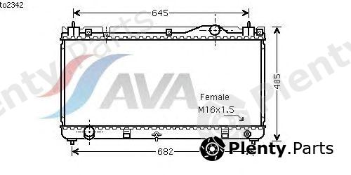  AVA QUALITY COOLING part TO2342 Radiator, engine cooling