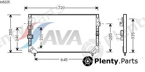  AVA QUALITY COOLING part TO5225 Condenser, air conditioning