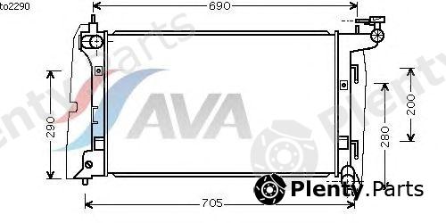  AVA QUALITY COOLING part TOA2290 Radiator, engine cooling