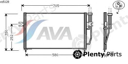  AVA QUALITY COOLING part VO5128 Condenser, air conditioning