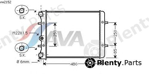  AVA QUALITY COOLING part VW2152 Radiator, engine cooling