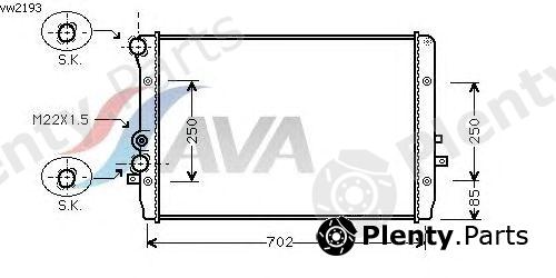  AVA QUALITY COOLING part VW2193 Radiator, engine cooling