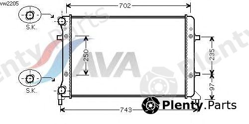  AVA QUALITY COOLING part VW2205 Radiator, engine cooling