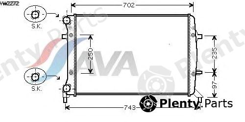 AVA QUALITY COOLING part VW2272 Radiator, engine cooling