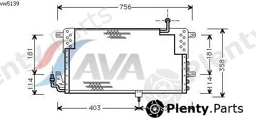  AVA QUALITY COOLING part VW5139 Condenser, air conditioning