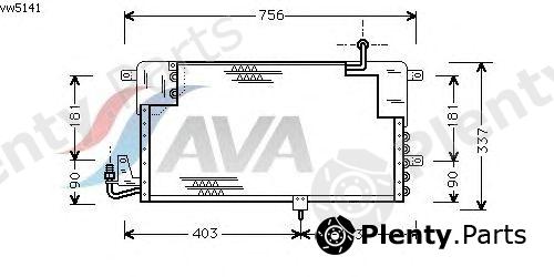  AVA QUALITY COOLING part VW5141 Condenser, air conditioning