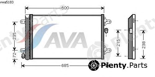  AVA QUALITY COOLING part VWA5183 Condenser, air conditioning